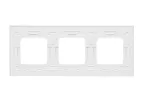 Simon 54 Nature WMDZ-0130xS-070 Ramka 3-krotna Nature-Szkło, BIAŁA PERŁA, IP20/IP44 (IP44-należy zastosować zestaw uszczelek DUN3)