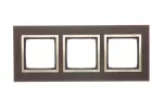 Simon 54 Nature WMDZ-0130xS-085 Ramka 3-krotna Nature-Drewno, ZŁOTE WENGE, IP20/IP44 (IP44-należy zastosować zestaw uszczelek DUN3)