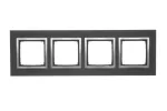 Simon 54 Nature WMDZ-0140xS-078 Ramka 4-krotna Nature-Metal, INOX YIN, IP20/IP44 (IP44-należy zastosować zestaw uszczelek DUN4)