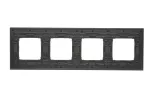Simon 54 Nature WMDZ-0140xS-084 Ramka 4-krotna Nature-Drewno, SREBRNE WENGE, IP20/IP44 (IP44-należy zastosować zestaw uszczelek DUN4)