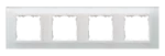 Simon 82 Nature W8-2647-30xxx-xxxx Ramka 4-krotna Nature-szkło, Biała / pierścień biały