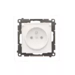 Simon 55 WMDW-50123x-111A Gniazdo wtyczkowe do wersji IP44 z uszczelką (moduł) 16 A, 250 V~, szybkozłącza. Klapka transparentna; Biały mat