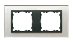 Simon 82 Nature W8-2827-35xxx-xxxx Ramka 2-krotna Nature-szkło, Szara / pierścień grafit