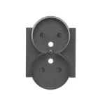 Simon 55 WMDW-P01311-149 Pokrywa gniazda wtyczkowego podwójnego do: SGZ2CM; Czarny mat