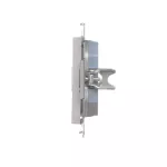 Simon 55 WMDA-P91xx3-114 Pokrywa gniazd teleinformatycznych na Keystone płaska podwójna (moduł); Jasnoszary mat