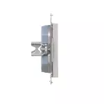 Simon 55 WMDA-P91xx3-114 Pokrywa gniazd teleinformatycznych na Keystone płaska podwójna (moduł); Jasnoszary mat