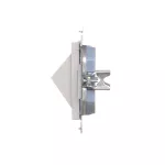 Simon 55 WMDA-P97xx7-114 Pokrywa gniazd teleinformatycznych na Keystone skośna podwójna z polem opisowym (moduł); Jasnoszary mat