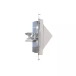 Simon 55 WMDA-P97xx7-114 Pokrywa gniazd teleinformatycznych na Keystone skośna podwójna z polem opisowym (moduł); Jasnoszary mat