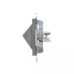 Simon 55 WMDA-P97xx7-116 Pokrywa gniazd teleinformatycznych na Keystone skośna podwójna z polem opisowym (moduł); Grafitowy mat