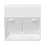 Simon Connect TSC-50000086-030 Płytka S500, 2x RJ z osłonami skośna; do adapterów MD; czysta biel
