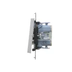 Simon 55 WMDL-01031x-143 Przycisk pojedynczy zwierny bez piktogramu (moduł) 10 AX, 250 V~, szybkozłącza; Aluminium mat