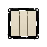 Simon 55 WMDL-031xx4-144 Przycisk potrójny (moduł) 10 AX, 250 V~, szybkozłącza; Szampański mat