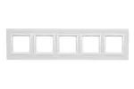 Simon 54 Nature WMDZ-0150xS-070 Ramka 5-krotna Nature-Szkło, BIAŁA PERŁA, IP20/IP44 (IP44-należy zastosować zestaw uszczelek DUN5)