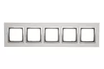 Simon 54 Nature WMDZ-0150xS-077 Ramka 5-krotna Nature-Metal, INOX KLASYCZNY, IP20/IP44 (IP44-należy zastosować zestaw uszczelek DUN5)