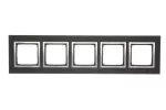 Simon 54 Nature WMDZ-0150xS-078 Ramka 5-krotna Nature-Metal, INOX YIN, IP20/IP44 (IP44-należy zastosować zestaw uszczelek DUN5)