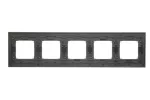 Simon 54 Nature WMDZ-0150xS-078 Ramka 5-krotna Nature-Metal, INOX YIN, IP20/IP44 (IP44-należy zastosować zestaw uszczelek DUN5)