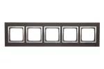 Simon 54 Nature WMDZ-0150xS-084 Ramka 5-krotna Nature-Drewno, SREBRNE WENGE, IP20/IP44 (IP44-należy zastosować zestaw uszczelek DUN5)