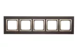 Simon 54 Nature WMDZ-0150xS-085 Ramka 5-krotna Nature-Drewno, ZŁOTE WENGE, IP20/IP44 (IP44-należy zastosować zestaw uszczelek DUN5)