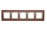 Simon 54 Nature WMDZ-0150xS-086 Ramka 5-krotna Nature-Drewno, ZŁOTY ORZECH, IP20/IP44 (IP44-należy zastosować zestaw uszczelek DUN5)