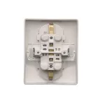 Simon Basic WMBW-12210x-4013 Gniazdo wtyczkowe z uziemieniem Schuko podwójne; srebrny mat