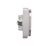 Simon Basic WMBW-12211x-4013 Gniazdo wtyczkowe z uziemieniem Schuko podwójne, z przesłonami torów prądowych; srebrny mat