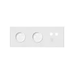 Simon 100 W100-10020316x-230 Panel 3-krotny: 2 gniazda + 1 TV + 1 RJ45; biały mat