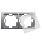 Simon Basic Neos WMYZ-04221N-J013 Ramka 2-krotna NEOS do wersji bryzgoszczelnej IP44 z kompletem uszczelek; stal inox