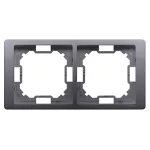 Simon Basic Neos WMYZ-04220N-4013 Ramka 2-krotna NEOS – uniwersalna poziom i pion; srebrny mat