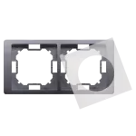 Simon Basic Neos WMYZ-04221N-4013 Ramka 2-krotna NEOS do wersji bryzgoszczelnej IP44 z kompletem uszczelek; srebrny mat