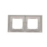 Simon Basic Neos WMYZ-04221N-4013 Ramka 2-krotna NEOS do wersji bryzgoszczelnej IP44 z kompletem uszczelek; srebrny mat