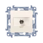 Simon 10 wc-asf1xxx-01-41xx Gniazdo antenowe typu "F" pojedyncze  (moduł); kremowy