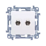 Simon 10 wc-asf2xxx-01-11xx Gniazdo antenowe typu "F" podwójne  (moduł); biały