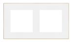 Simon 55 WMDZ-TRD2.166-111 Ramka 2-krotna DUO; Biała, podstawa złota