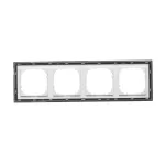 Simon 55 WMDZ-TRD4.166-111 Ramka 4-krotna DUO; Biała, podstawa złota