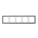 Simon 55 WMDZ-TRD5.166-111 Ramka 5-krotna DUO; Biała, podstawa złota