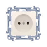 Simon 10 WC-G1xxxxx-01-41xx Gniazdo wtyczkowe bez uziemienia pojedyncze (moduł) 16A, 250V~, zaciski śrubowe; kremowy