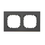Simon 55 WMDZ-TRD2.163-149 Ramka 2-krotna DUO; Czarna, podstawa chrom