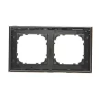 Simon 55 WMDZ-TRD2.163-149 Ramka 2-krotna DUO; Czarna, podstawa chrom