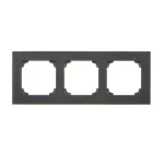 Simon 55 WMDZ-TRD3.163-149 Ramka 3-krotna DUO; Czarna, podstawa chrom