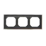 Simon 55 WMDZ-TRD3.163-149 Ramka 3-krotna DUO; Czarna, podstawa chrom