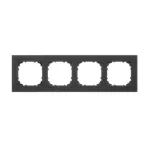 Simon 55 WMDZ-TRD4.163-149 Ramka 4-krotna DUO; Czarna, podstawa chrom