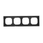 Simon 55 WMDZ-TRD4.163-149 Ramka 4-krotna DUO; Czarna, podstawa chrom