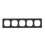Simon 55 WMDZ-TRD5.163-149 Ramka 5-krotna DUO; Czarna, podstawa chrom