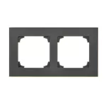 Simon 55 WMDZ-TRD2.166-149 Ramka 2-krotna DUO; Czarna, podstawa złota