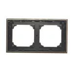 Simon 55 WMDZ-TRD2.166-149 Ramka 2-krotna DUO; Czarna, podstawa złota