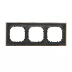 Simon 55 WMDZ-TRD3.166-149 Ramka 3-krotna DUO; Czarna, podstawa złota