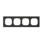 Simon 55 WMDZ-TRD4.166-149 Ramka 4-krotna DUO; Czarna, podstawa złota