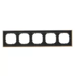 Simon 55 WMDZ-TRD5.166-149 Ramka 5-krotna DUO; Czarna, podstawa złota