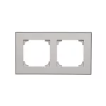 Simon 55 WMDZ-TRD2.149-143 Ramka 2-krotna DUO; Aluminium, podstawa czarna