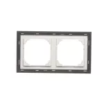 Simon 55 WMDZ-TRD2.149-143 Ramka 2-krotna DUO; Aluminium, podstawa czarna
